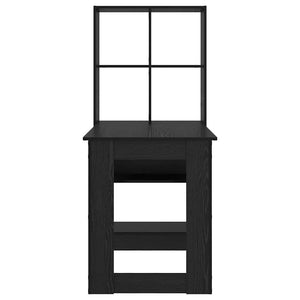 Schreibtisch mit Regal Schwarz Eichen-Optik