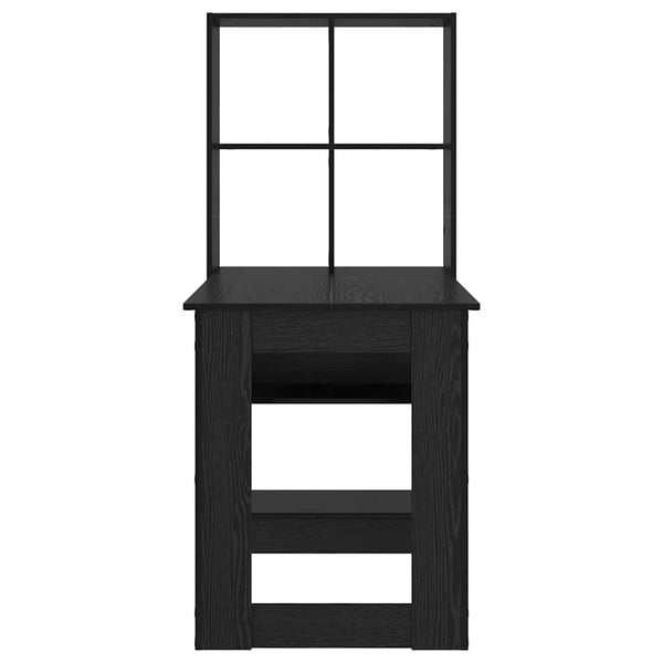Schreibtisch mit Regal Schwarz Eichen-Optik