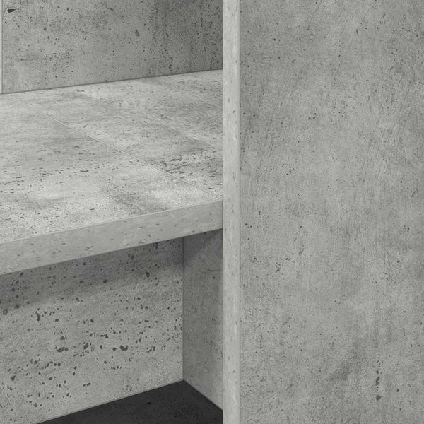 Beton Grau Schreibtisch mit Stauraum