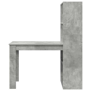 Beton Grau Schreibtisch mit Stauraum