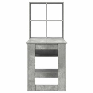 Beton Grau Schreibtisch mit Stauraum