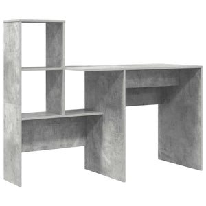Beton Grau Schreibtisch mit Stauraum