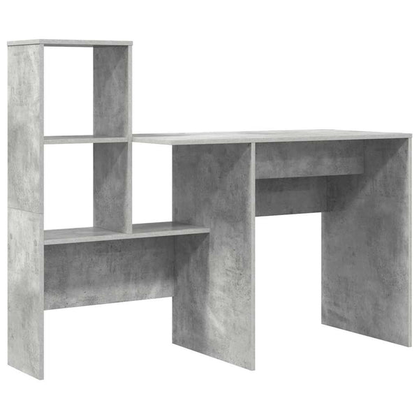 Beton Grau Schreibtisch mit Stauraum