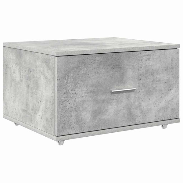 Beton Grau Schreibtisch mit Stauraum