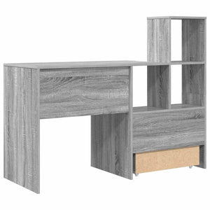 Schreibtisch Graues Sonoma mit Stauraum