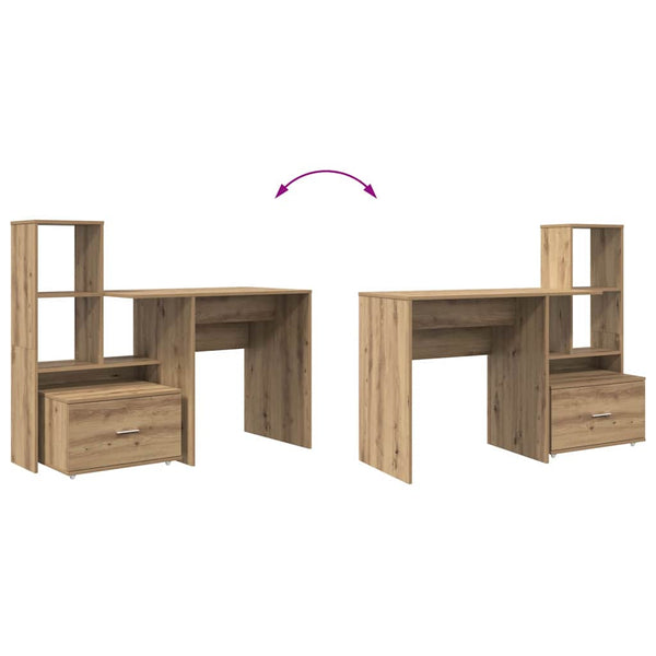 Schreibtisch Artisan Eiche mit Stauraum