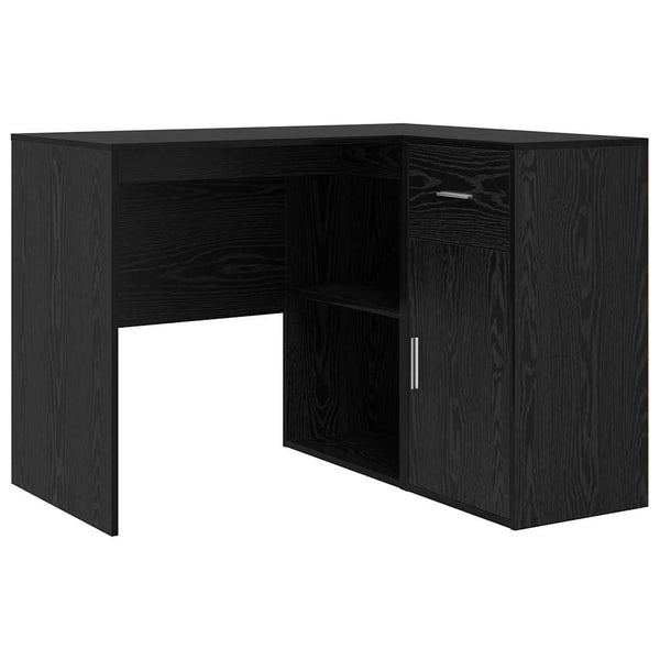 Eckschreibtisch Schwarz Eichenoptik, 102 cm