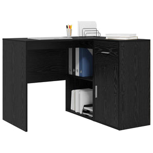 Eckschreibtisch Schwarz Eichenoptik, 102 cm