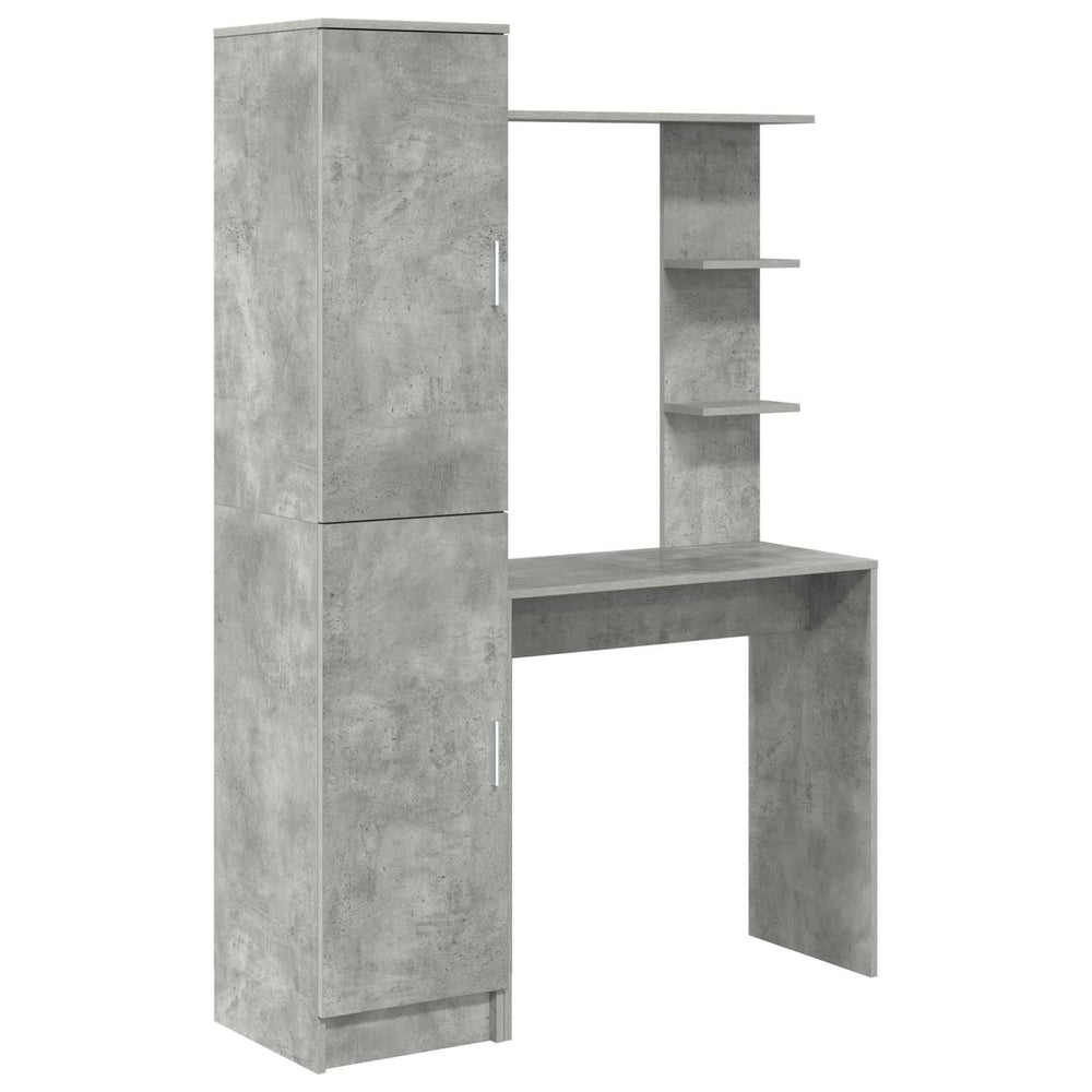 Schreibtisch 2er-Set Beton Grau