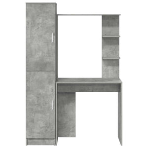 Schreibtisch 2er-Set Beton Grau