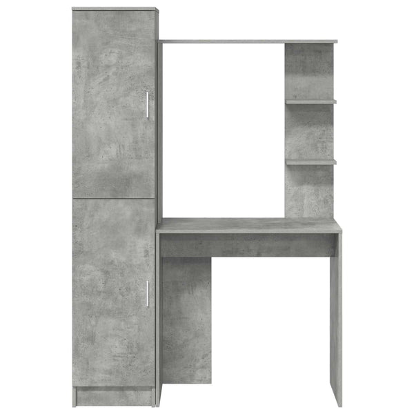 Schreibtisch 2er-Set Beton Grau