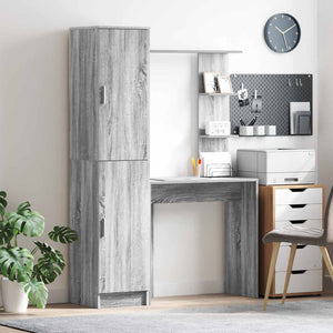 Schreibtisch 2er-Set Grau Sonoma