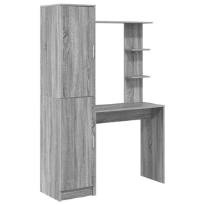Schreibtisch 2er-Set Grau Sonoma