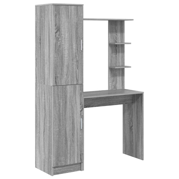 Schreibtisch 2er-Set Grau Sonoma