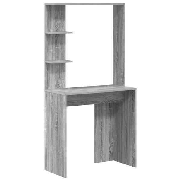 Schreibtisch 2er-Set Grau Sonoma