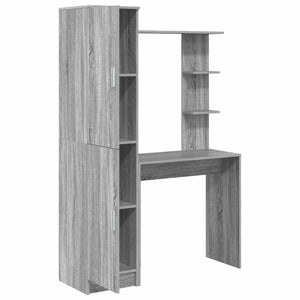 Schreibtisch 2er-Set Grau Sonoma