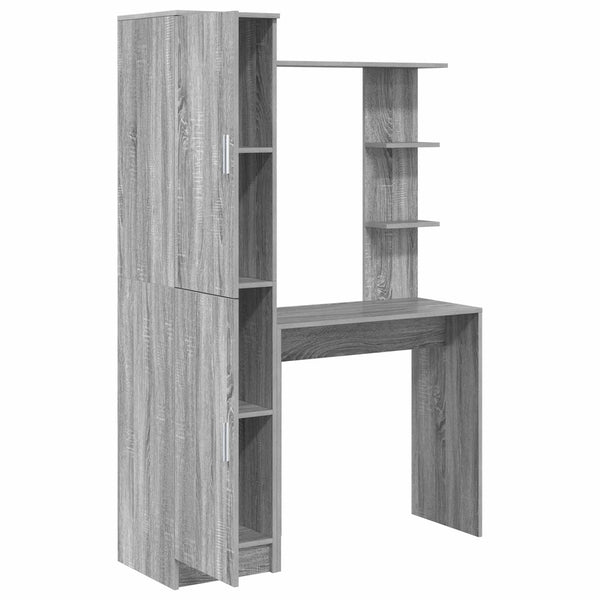 Schreibtisch 2er-Set Grau Sonoma