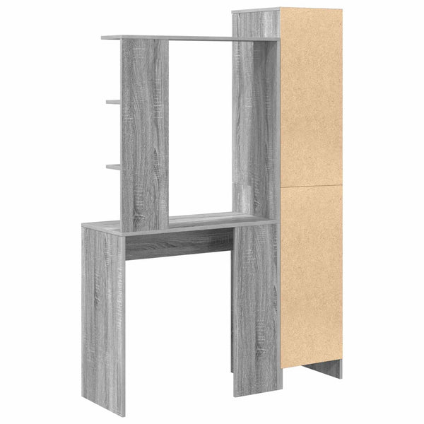 Schreibtisch 2er-Set Grau Sonoma
