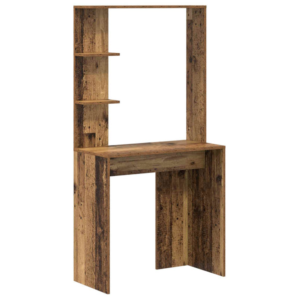 Schreibtisch 2er-Set Altholz