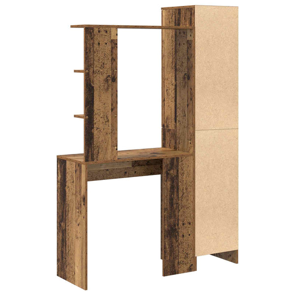 Schreibtisch 2er-Set Altholz
