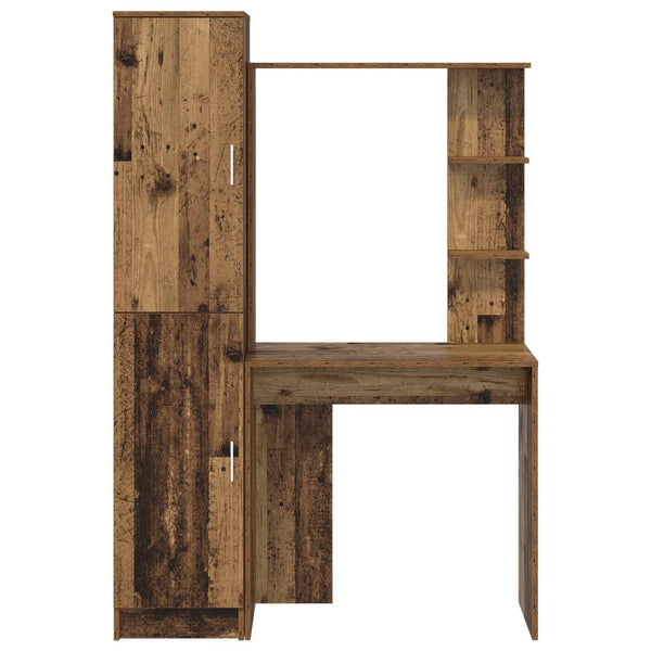 Schreibtisch 2er-Set Altholz