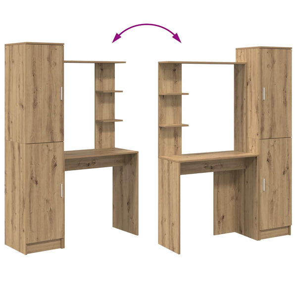 Schreibtisch 2er Set Artisan Eiche
