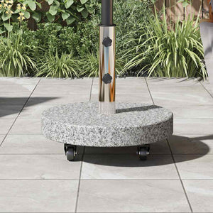 Sonnenschirmständer Grau Granit Rund 29,8kg