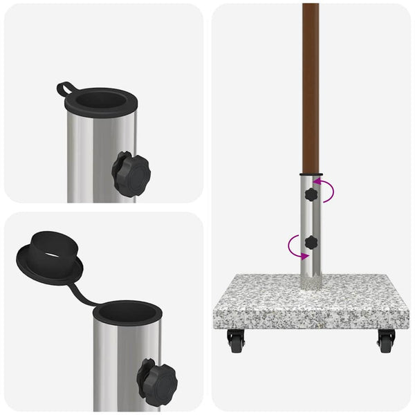 Sonnenschirmständer 30kg Granit Grau Quadratisch