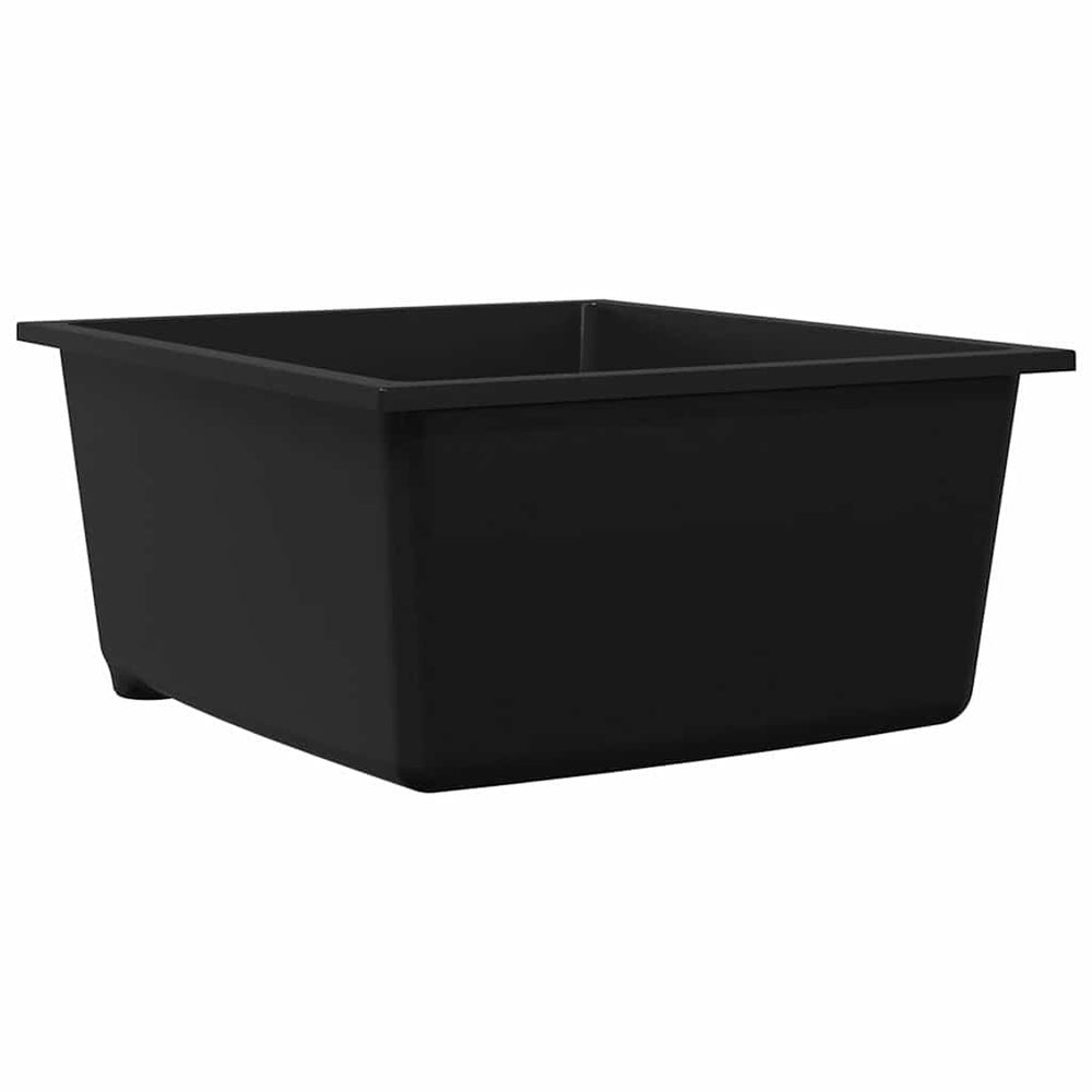 Schwarze Granit Küchenspüle 38x44 cm