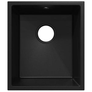 Schwarze Granit Küchenspüle 38x44 cm