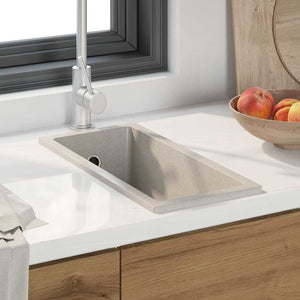 Beige Küchenspüle Granit 21x44 cm