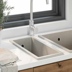 Beige Küchenspüle Granit 21x44 cm