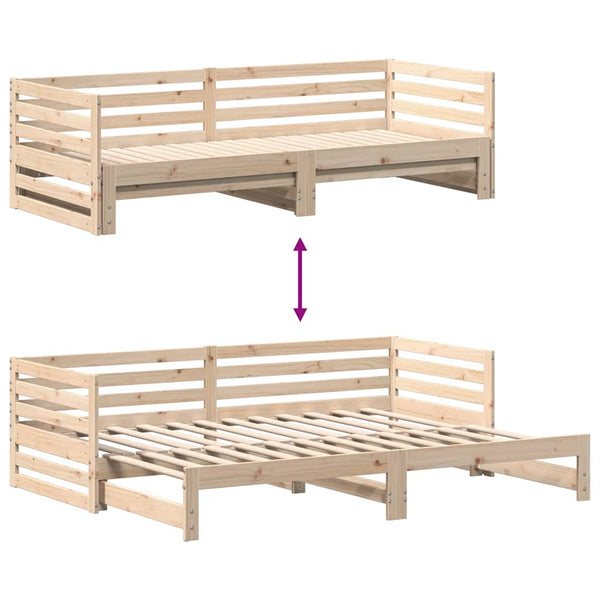 Tagesbett mit Ausziehbett 80x200 cm
