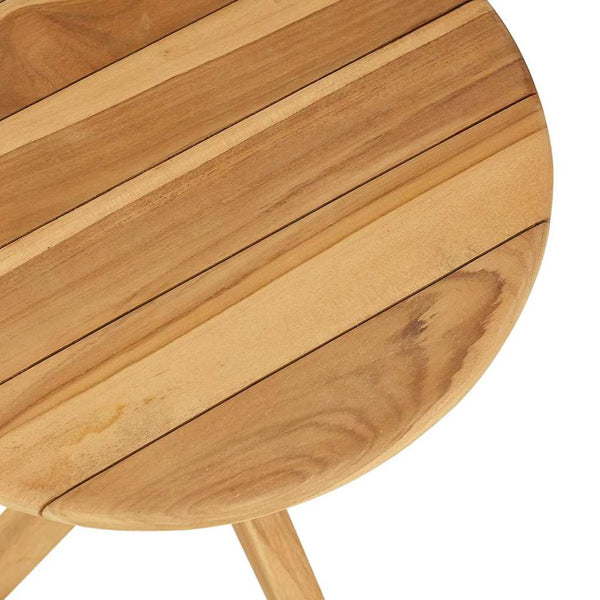 Beistelltisch Braun Teak Massivholz 40x40cm