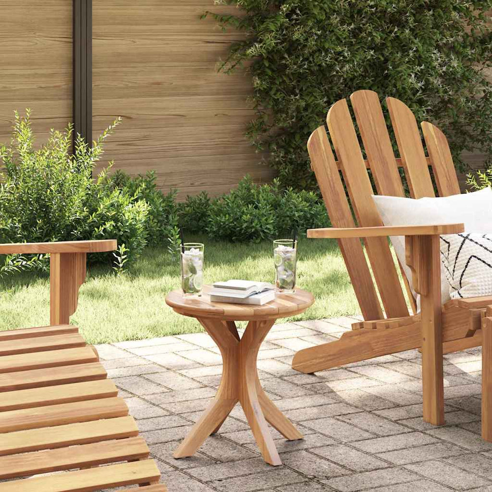 Beistelltisch Braun Teak Massivholz 40x40cm