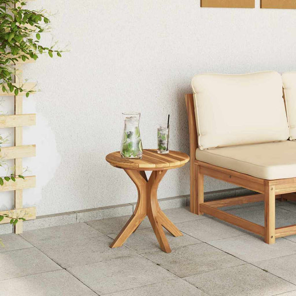Beistelltisch Braun Teak Massivholz 40x40cm