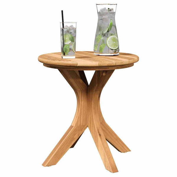 Beistelltisch Braun Teak Massivholz 40x40cm