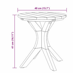 Beistelltisch Braun Teak Massivholz 40x40cm