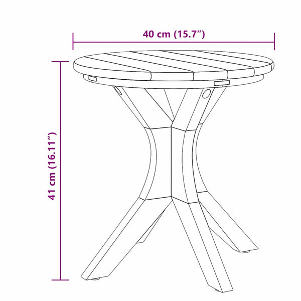 Beistelltisch Braun Teak Massivholz 40x40cm