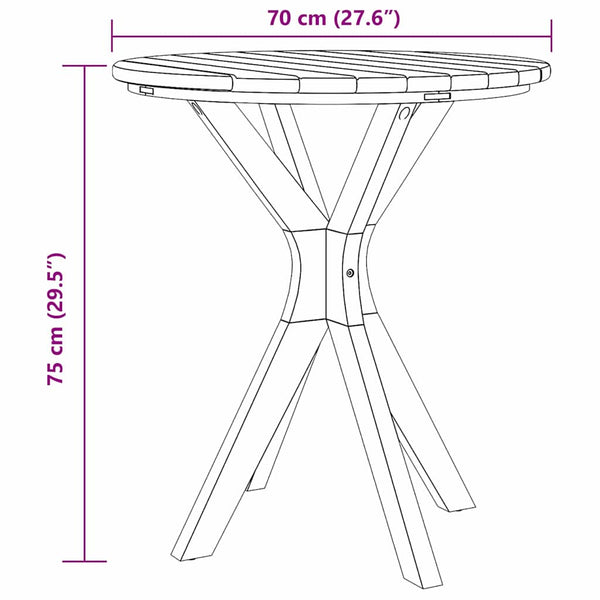 Beistelltisch Teakholz 70x70 cm
