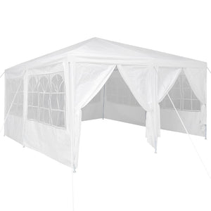 Weißes Partyzelt 4x4m Polyethylen