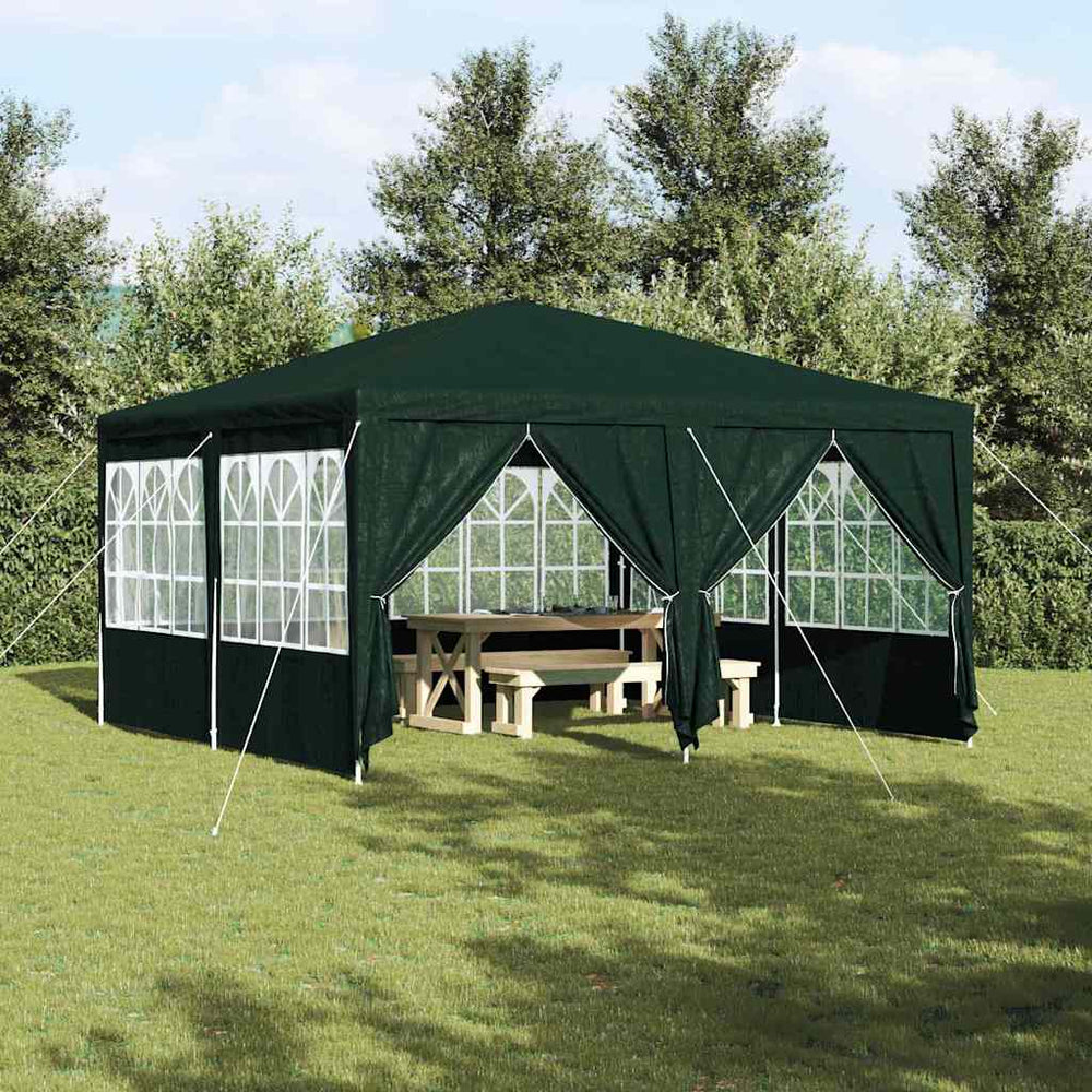 Grünes Partyzelt 4x4m aus Polyethylen