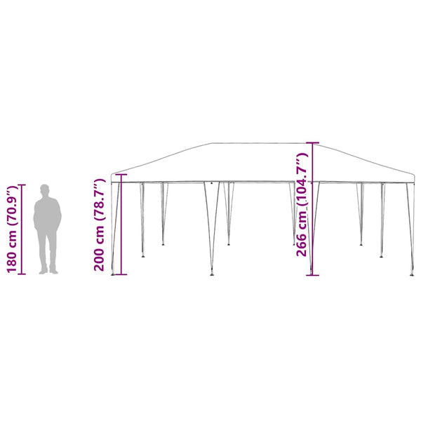 Anthrazit Partyzelt 6x4m