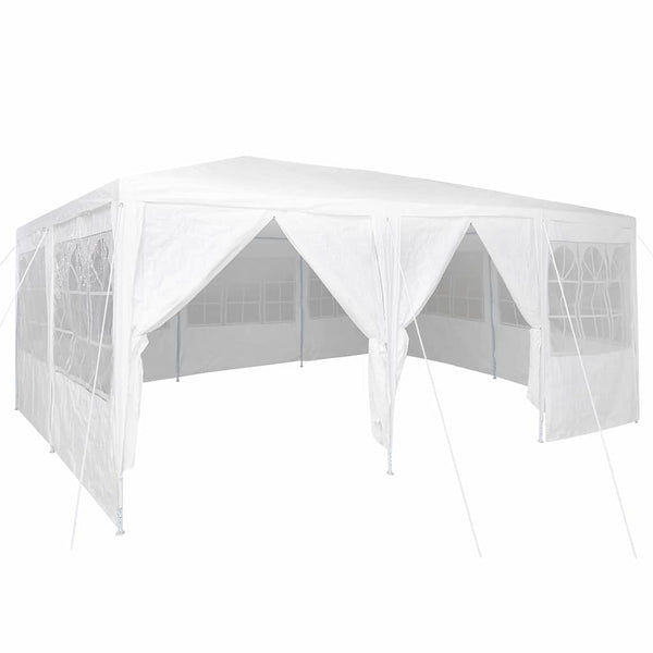 Party Zelt Weiß 6x4m Polyethylen