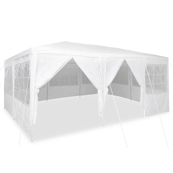 Party Zelt Weiß 6x4m Polyethylen