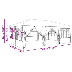 Party Zelt Anthrazit 6x4m Polyethylen