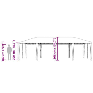 Weißes Partyzelt 8x4m für Garten & Events