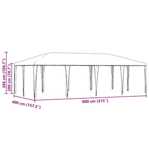Anthrazit Partyzelt 8x4m
