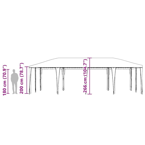 Grünes Partyzelt 8x4m für Garten & Events