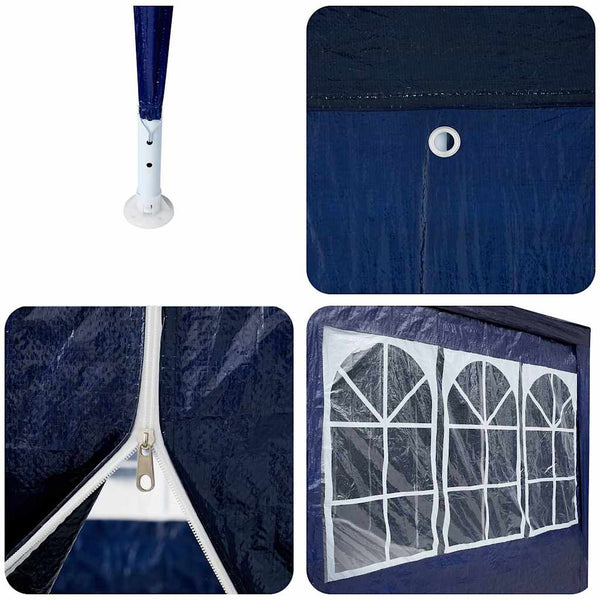 Blaues Partyzelt 8x4m